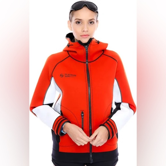 Platinum Sun jacket neoprene Small red white black - Picture 16 of 16